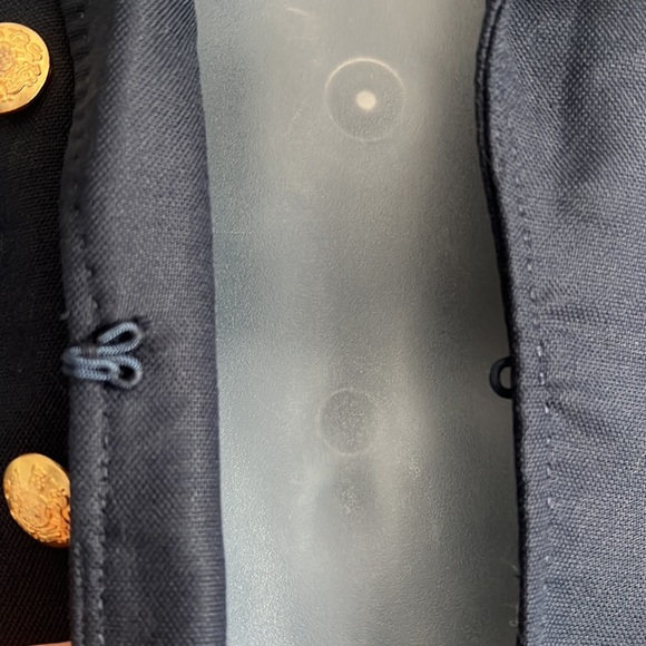 Banana Republic navy faux double breasted single hook blazer with pockets - Picture 5 of 10